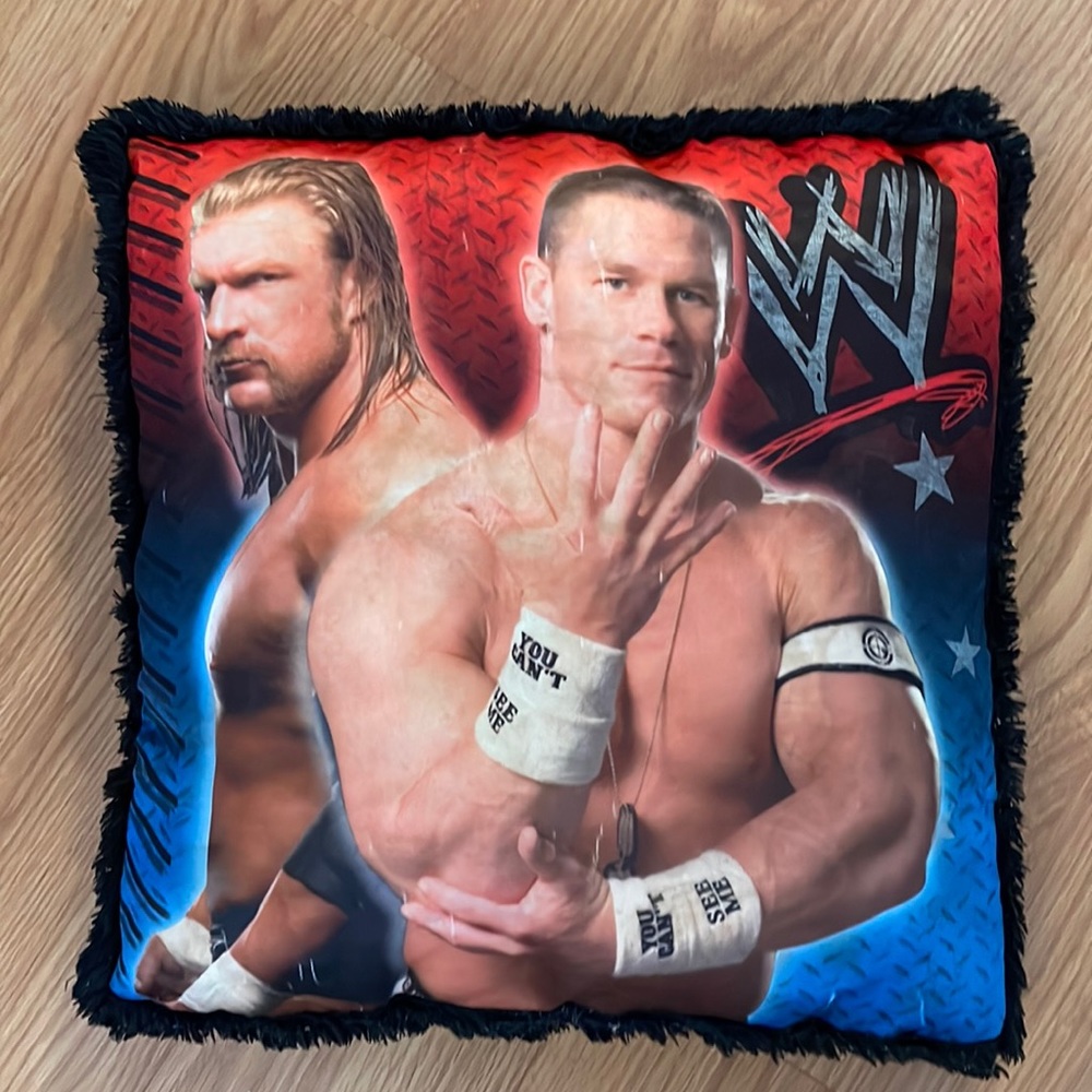 John Cena Triple H WWE mini pillow